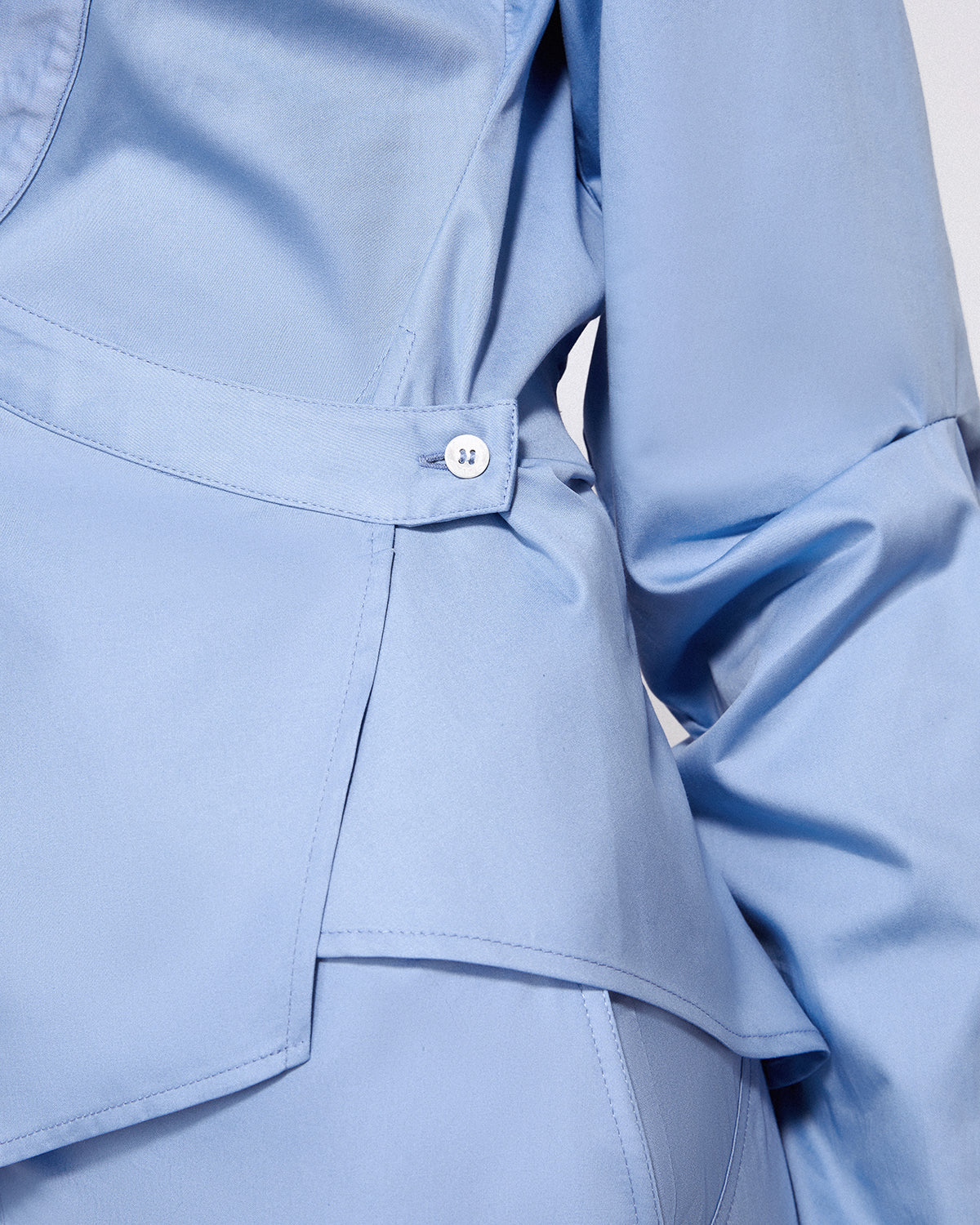 PEITHO SHIRT PLAIN SHIRTING WRAP SHIRT BLUE