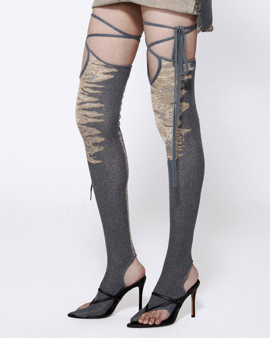 TABI STOCKINGS BLUE DENIM