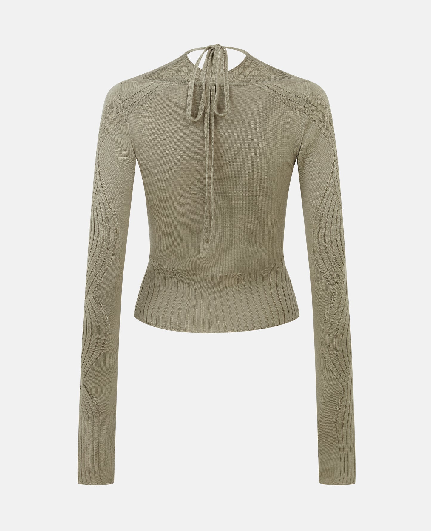 XL CABLE KNIT TOP KHAKI