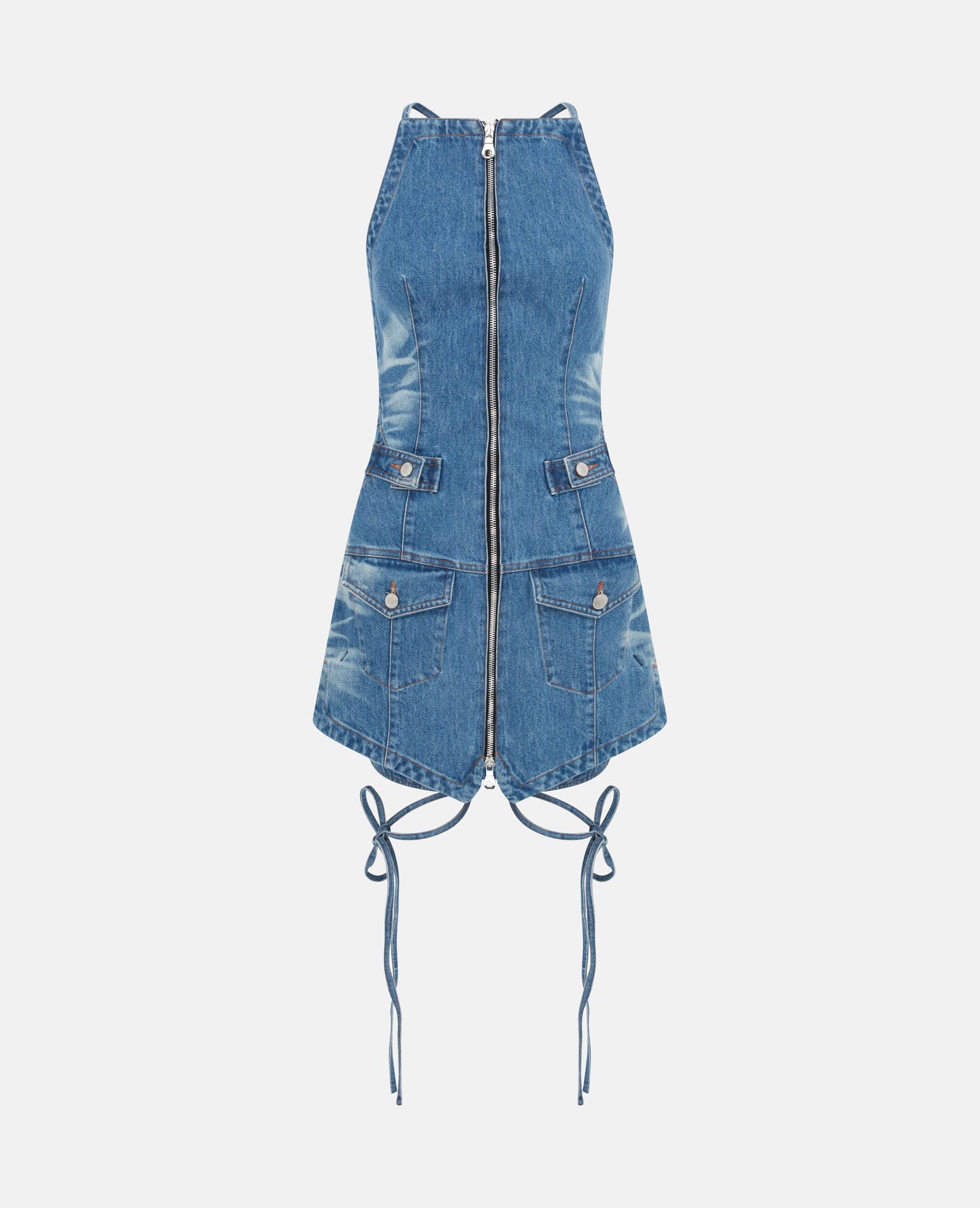 KYLE WAISTCOAT DRESS BLUE DENIM