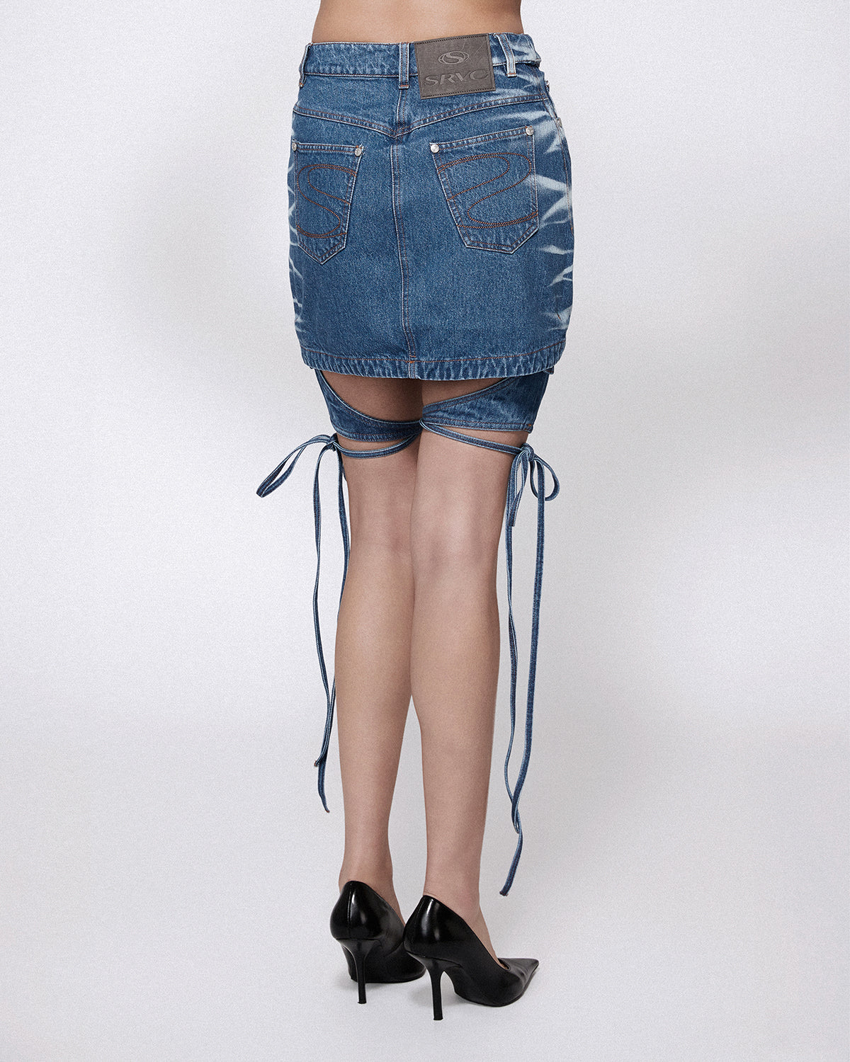 KYLE MINI SKIRT DENIM BLUE