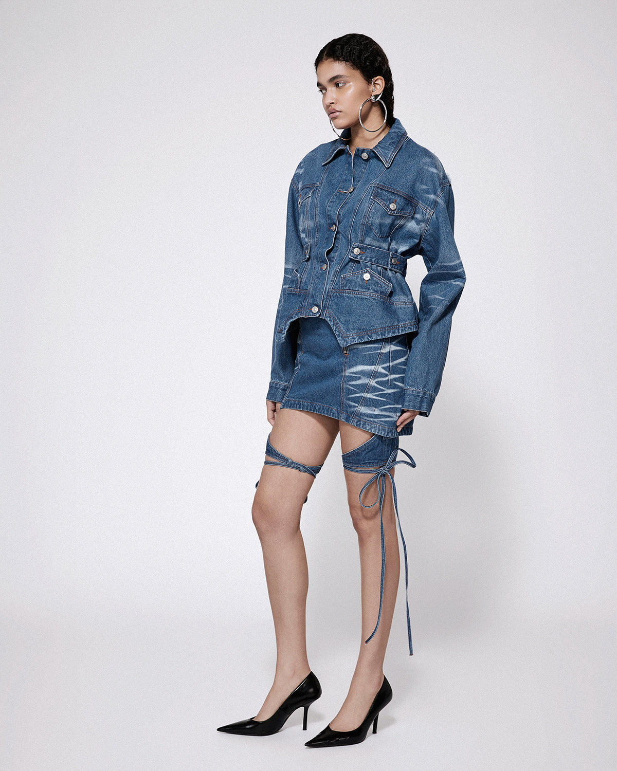 KYLE MINI SKIRT DENIM BLUE